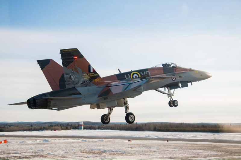 Illustration for article titled Canada Celebrates Battle Of Britain With This Stunning CF-18 HornetÂ